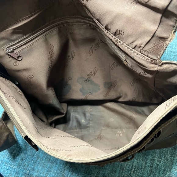 Fossil Genuine Leather Messenger Bag Crossbody Book Bag in Brown - Picture 11 of 11